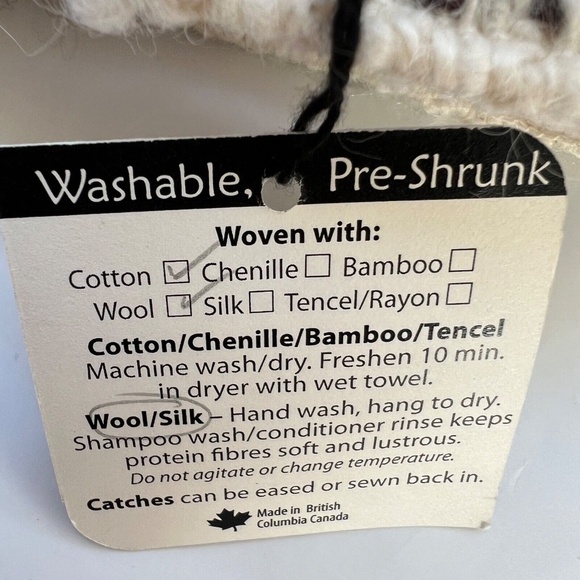 Barefoot Handweaving Winter Headband Ear Covering Cotton Wool Made in Canada - Picture 8 of 8